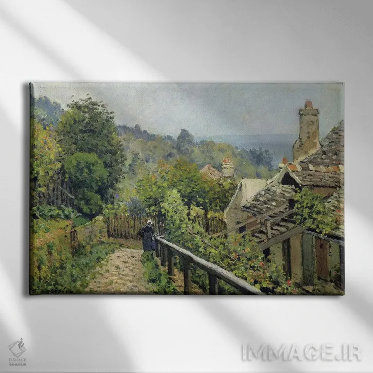 تابلو لووسین یا بلندیهای مارلی، ۱۸۷۳ اثر آلفرد سیسلی (نقاش امپرسیونیست انگلیسی-فرانسوی) - نمای روبهرو روی دیوار