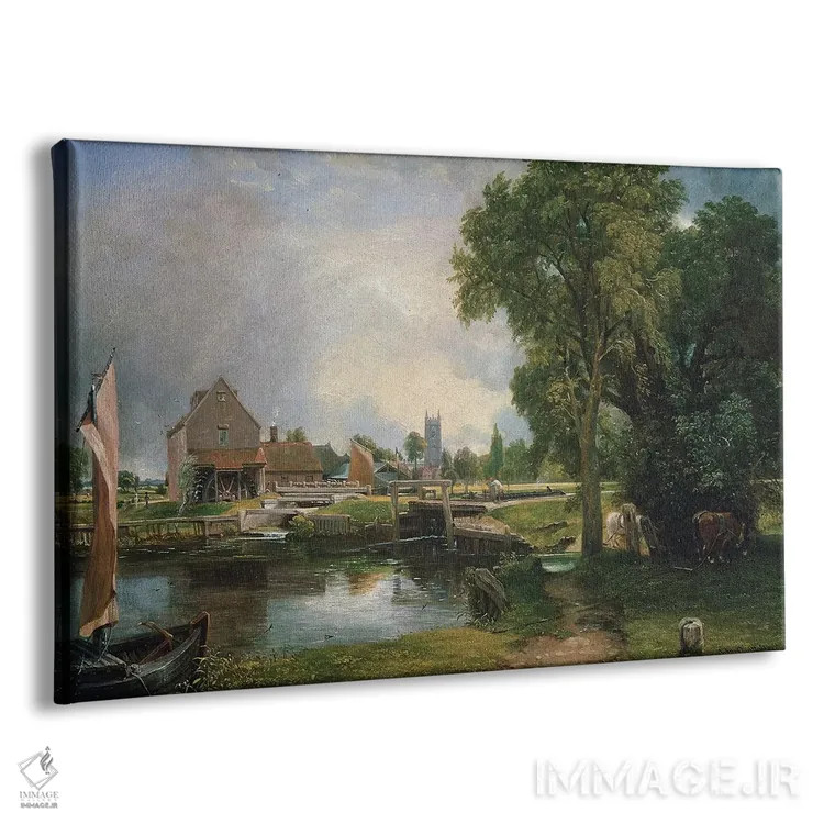 تابلو سد و آسیاب دادهم، ۱۸۲۰ اثر جان کانستبل (نقاش انگلیسی) - نمای پرسپکتیو محصول