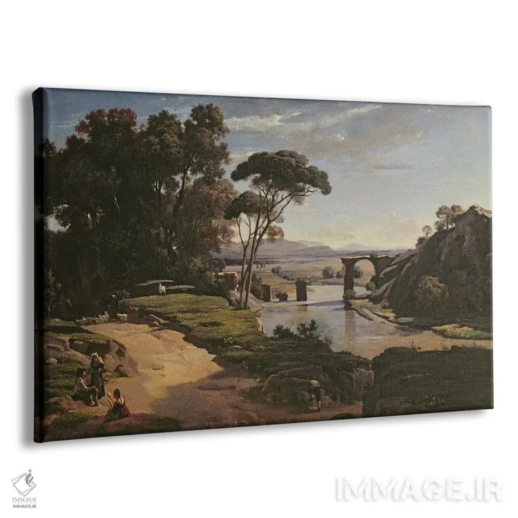 تابلو پل نانی، حدود ۱۸۲۶-۲۷ اثر ژان باتیست کامیل کورو - نمای پرسپکتیو محصول