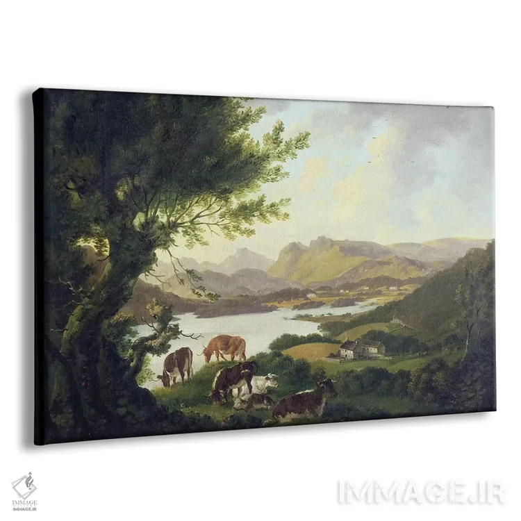 تابلو دریاچه ویندمر (انگلیس) اثر جولیوس سزار ایبتسون - نمای پرسپکتیو محصول