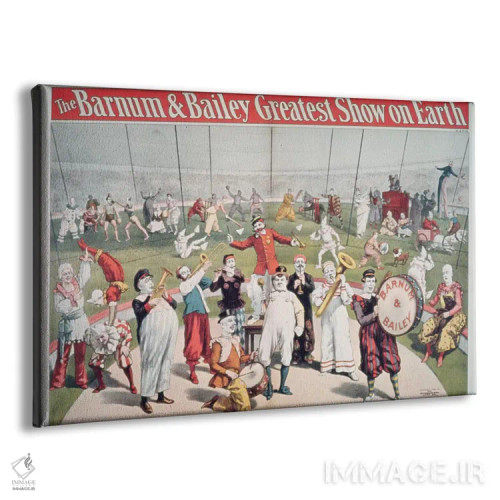 تابلو پوستر تبلیغاتی نمایش بزرگ بارنوم و بیلی اثر مکتب آمریکایی (سبک یا گروه هنری) - نمای پرسپکتیو محصول