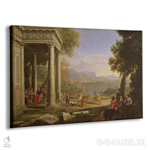 تابلو داود به دست سموئیل به پادشاهی برگزیده میشود (نقاشی معنویتی) اثر کلاد لورن - نمای پرسپکتیو محصول