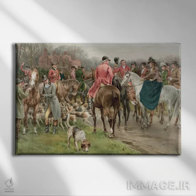 تابلو صبح زمستانی، از مجلهٔ سالانه پیرز، ۱۹۰۸ اثر فرانک داد (تصویرگر انگلیسی) - نمای روبهرو روی دیوار