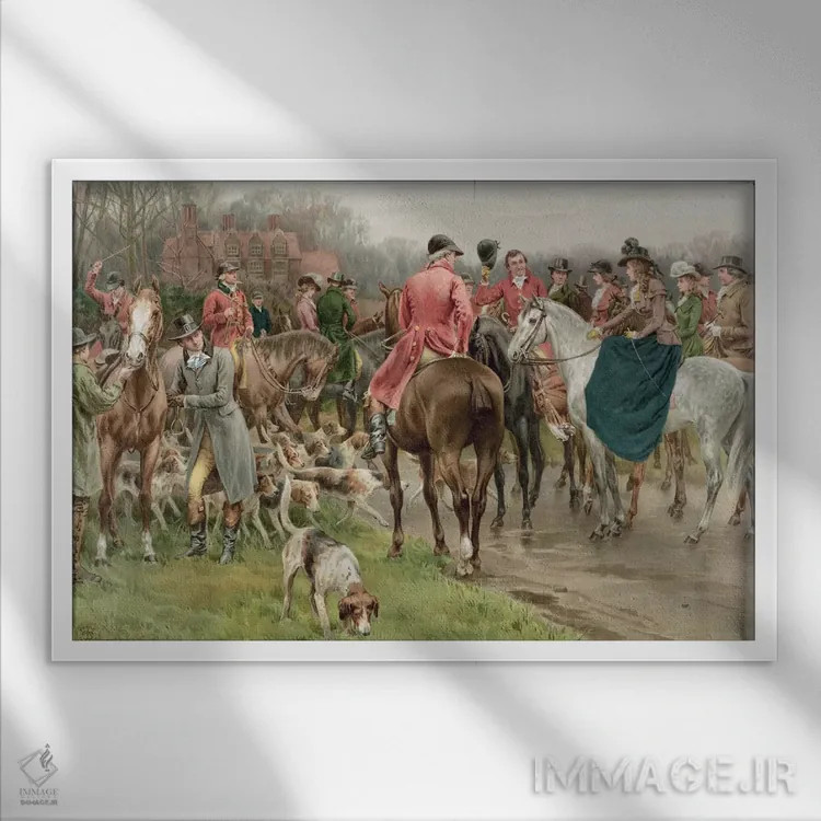 تابلو صبح زمستانی، از مجلهٔ سالانه پیرز، ۱۹۰۸ اثر فرانک داد (تصویرگر انگلیسی) - نمای قابدار سفید