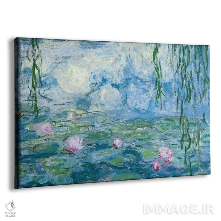 تابلو نیلوفرهای آبی، ۱۹۱۶-۱۹ اثر کلود مونه (نقاش معروف فرانسوی) - نمای پرسپکتیو محصول