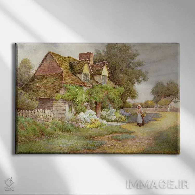 تابلو بیرون کلبه اثر اتل هیوز - نمای روبهرو روی دیوار