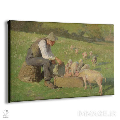 تابلو زمان غذا دادن اثر هارولد هاروی - نمای پرسپکتیو محصول