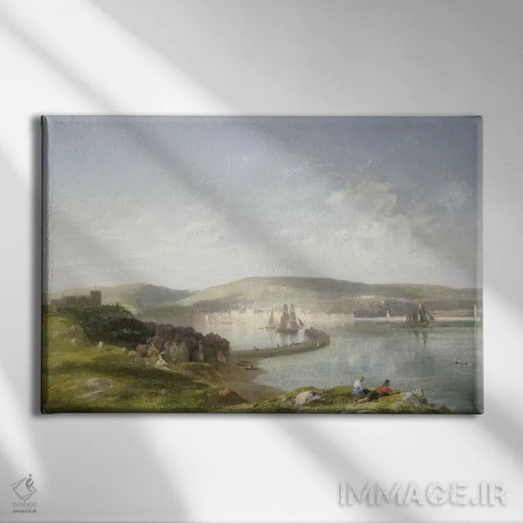 تابلو دهانه رودخانه، ۱۸۶۹ اثر جیمز فرانسیس دنبی - نمای روبهرو روی دیوار