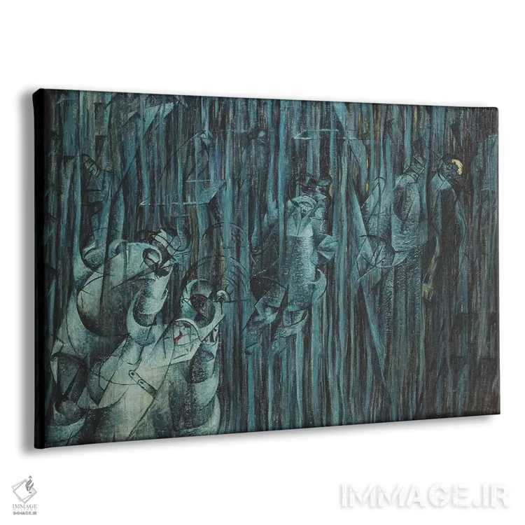 تابلو حالات ذهنی: آنان که میمانند، ۱۹۱۱ اثر اومبرتو بوچیونی (مجسمهساز و نقاش فوتوریست ایتالیایی) - نمای پرسپکتیو محصول