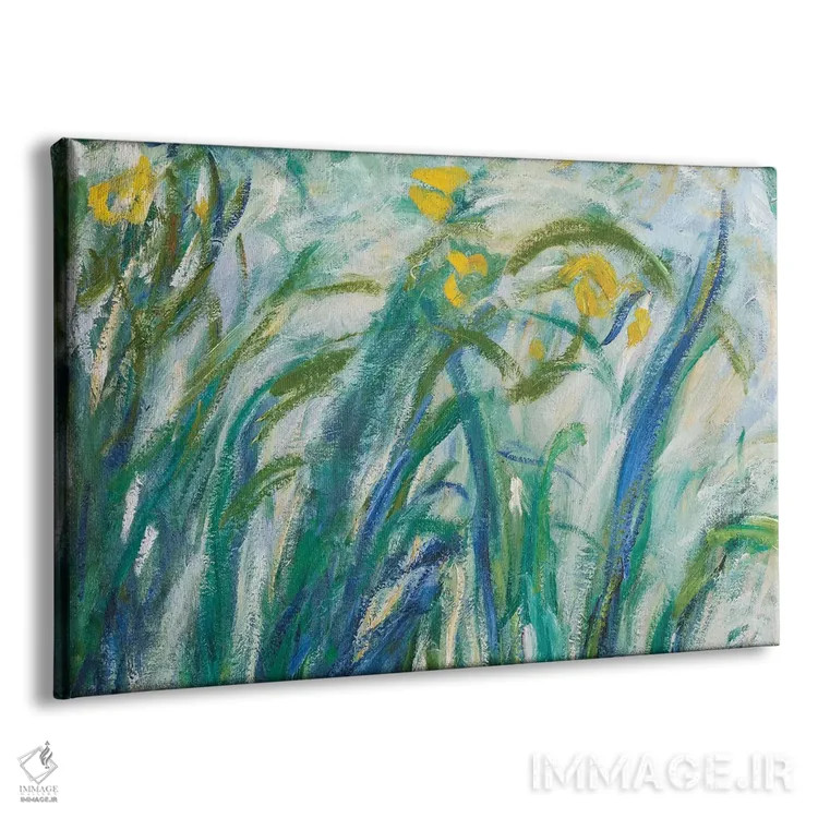 تابلو 1924-25,زنبقهای زرد و بنفش، ۱۹۲۴ تا ۱۹۲۵ اثر کلود مونه (نقاش معروف فرانسوی) - نمای پرسپکتیو محصول