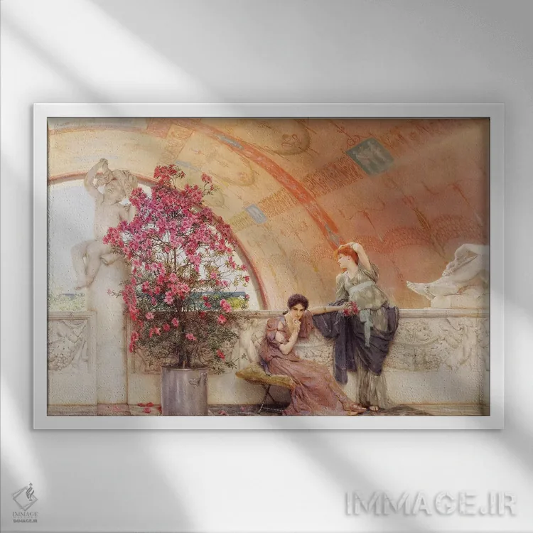 تابلو 1893,رقیبهای ناآگاه، ۱۸۹۳ اثر سر لاورنس آلما-تادما (نقاش منزازی انگلیسی) - نمای قابدار سفید