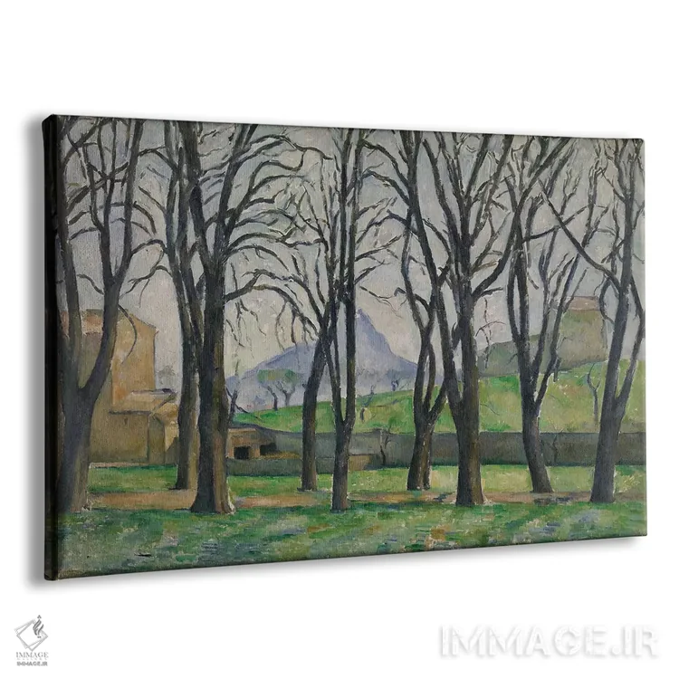 تابلو c.1885-86,درختان شاهبلوط در ژا دو بوفان، حدود ۱۸۸۵ تا ۱۸۸۶ اثر پل سزان - نمای پرسپکتیو محصول