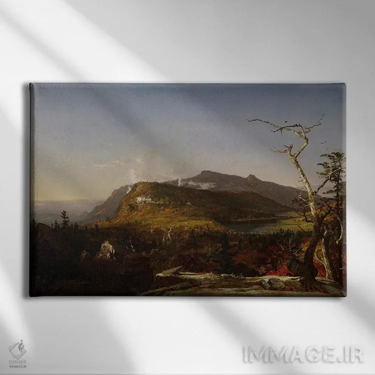 تابلو 1855,خانهٔ کوه کاتاسکیل، ۱۸۵۵ اثر جسپر فرانسیس کروپسی - نمای روبهرو روی دیوار