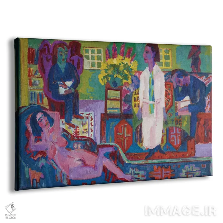 تابلو 1924،بوهم معاصر، ۱۹۲۴ اثر ارنست لودویگ کیرشنر (نقاش اکسپرسیونیست آلمانی) - نمای پرسپکتیو محصول