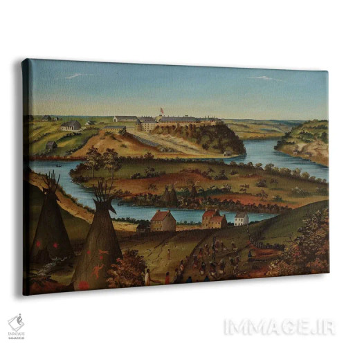 تابلو c.1850,نمای قلعه اسنلینگ، حدود ۱۸۵۰ اثر ادوارد کی. توماس - نمای پرسپکتیو محصول