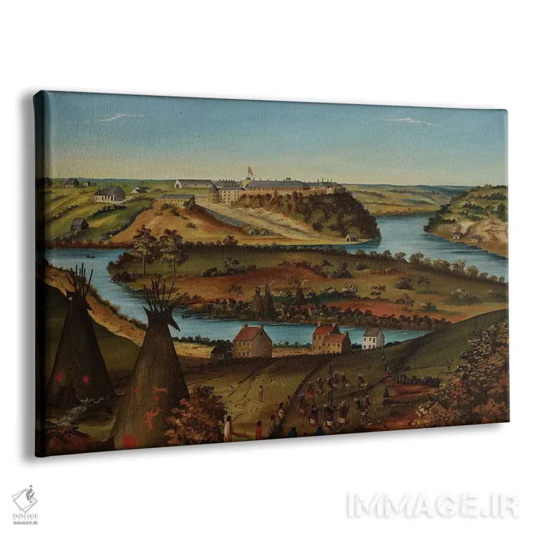 تابلو c.1850,نمای قلعه اسنلینگ، حدود ۱۸۵۰ اثر ادوارد کی. توماس - نمای پرسپکتیو محصول
