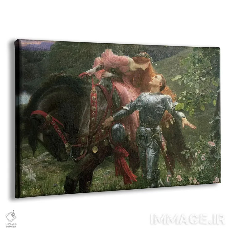 تابلو exh.1902,بانوی زیبا و بیرحم، نمایشگاه ۱۹۰۲ اثر سر فرانک دیکسی (نقاش و تصویرگر بریتانیایی) - نمای پرسپکتیو محصول