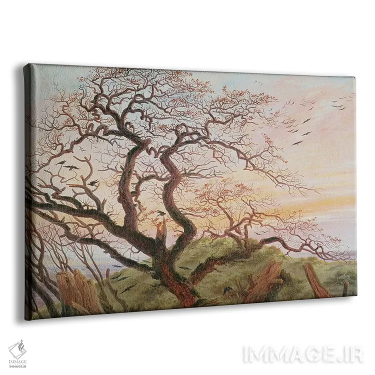 تابلو 1822,درخت کلاغها، ۱۸۲۲ اثر کاسپار داوید فریدریش (نقاش رمانتیک آلمانی) - نمای پرسپکتیو محصول