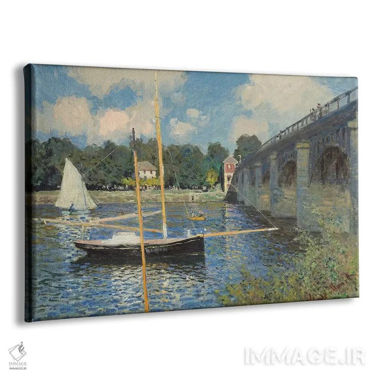 تابلو 1874,پل آرژانتوی، ۱۸۷۴ اثر کلود مونه (نقاش معروف فرانسوی) - نمای پرسپکتیو محصول