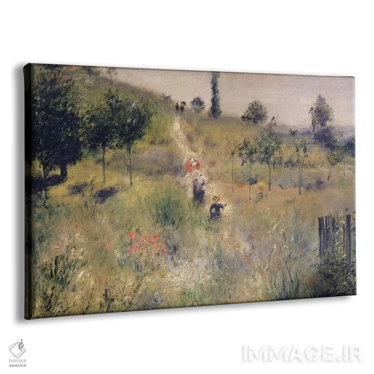 تابلو c.1875,مسیر میان چمن بلند، حدود ۱۸۷۵ اثر پیر-اوگوست رنوار - نمای پرسپکتیو محصول