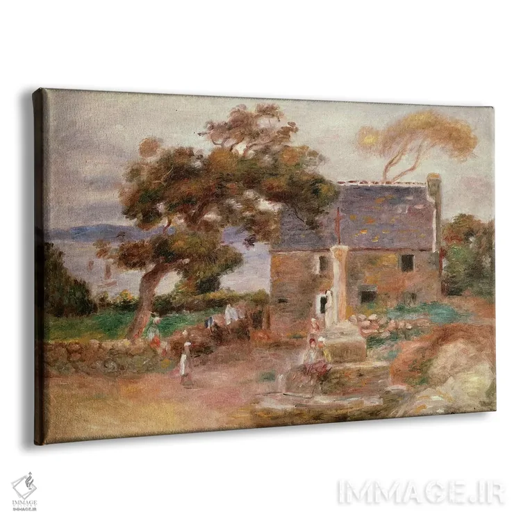تابلو خانه روستایی در کاگن اثر پیر-اوگوست رنوار - نمای پرسپکتیو محصول