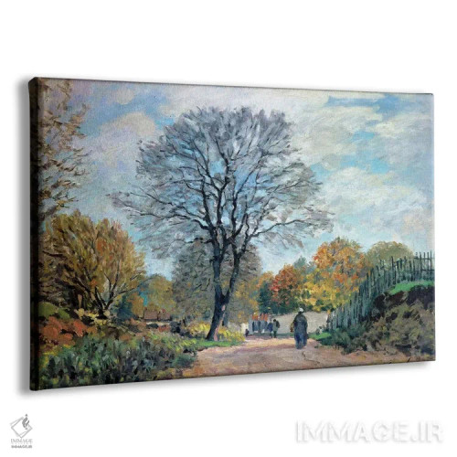 تابلو 1878,جادهای در سن-ا-مارن، ۱۸۷۸ اثر آلفرد سیسلی (نقاش امپرسیونیست انگلیسی-فرانسوی) - نمای پرسپکتیو محصول