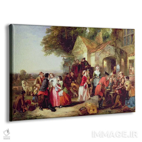 تابلو 1850,ورود کالسکه، ۱۸۵۰ اثر توماس فالکون مارشال - نمای پرسپکتیو محصول