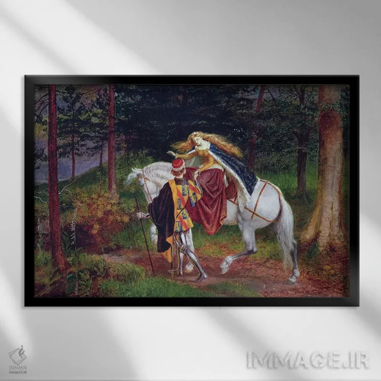 تابلو بانوی زیبا و بیرحم اثر والتر کرین - نمای قابدار مشکی