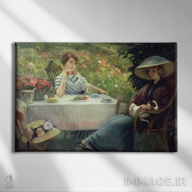 تابلو زمان چای اثر ژاک ژوردن - نمای روبهرو روی دیوار