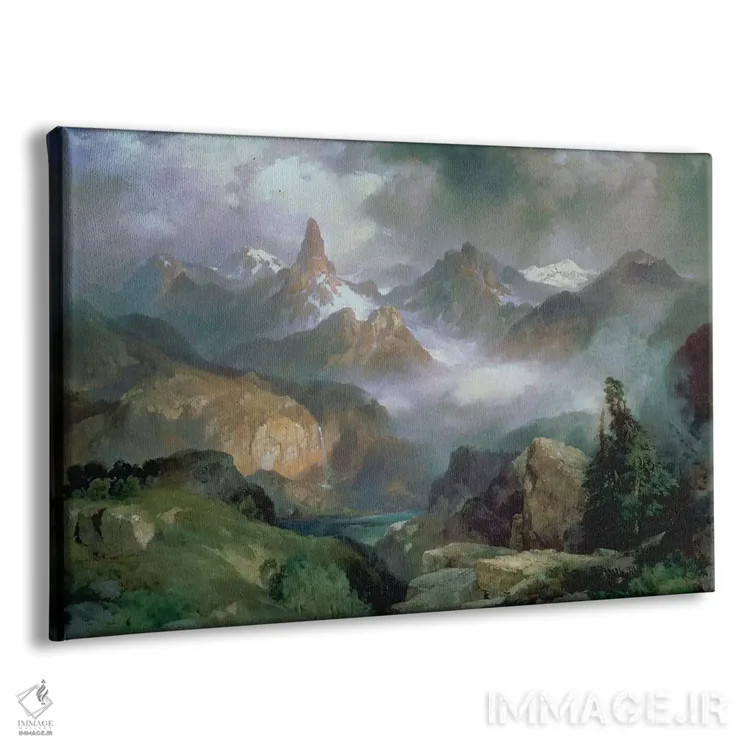 تابلو Yellowstone National Park, 1914,قله ایندکس، پارک ملی یلواستون، ۱۹۱۴ اثر توماس موران (نقاش منظره آمریکایی) - نمای پرسپکتیو محصول