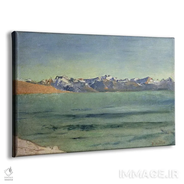 تابلو طلوع خورشید بر فراز مون بلان، حدود ۱۸۹۰ اثر فرباوراند هودلر (نقاش سوئیسی) - نمای پرسپکتیو محصول