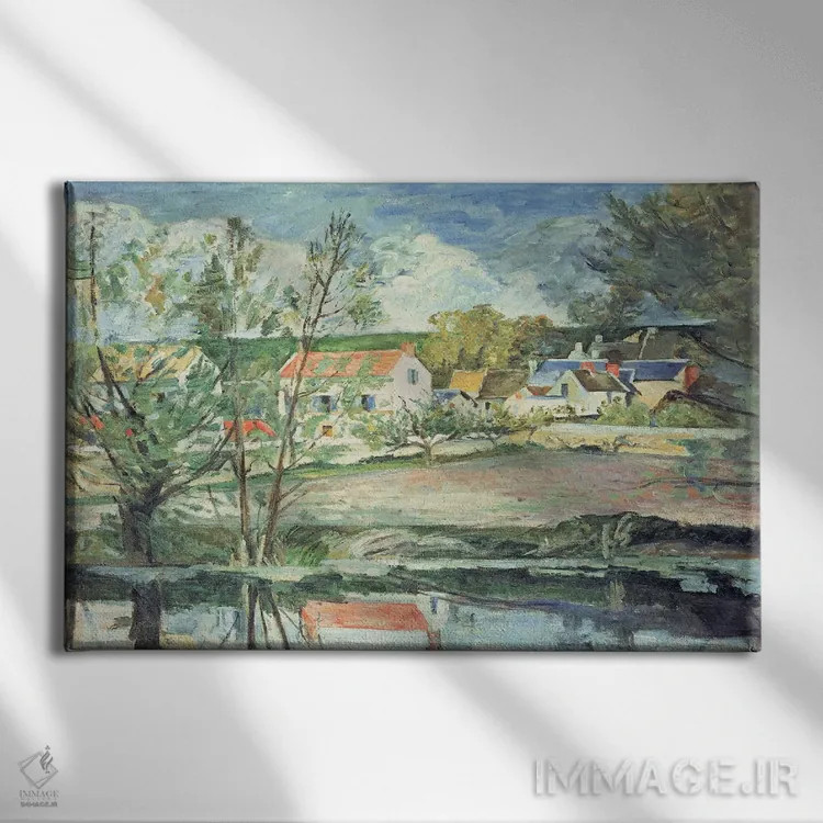 تابلو در درهٔ اوآز (فرانسه) اثر پل سزان - نمای روبهرو روی دیوار