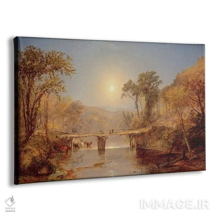تابلو تابستان سرخپوستی بر رودخانهٔ دلاور، ۱۸۸۲ اثر جسپر فرانسیس کروپسی - نمای پرسپکتیو محصول