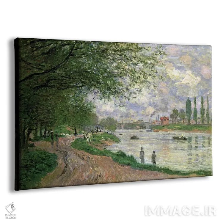 تابلو جزیرهٔ لاگرانژات (فرانسه) اثر کلود مونه (نقاش معروف فرانسوی) - نمای پرسپکتیو محصول