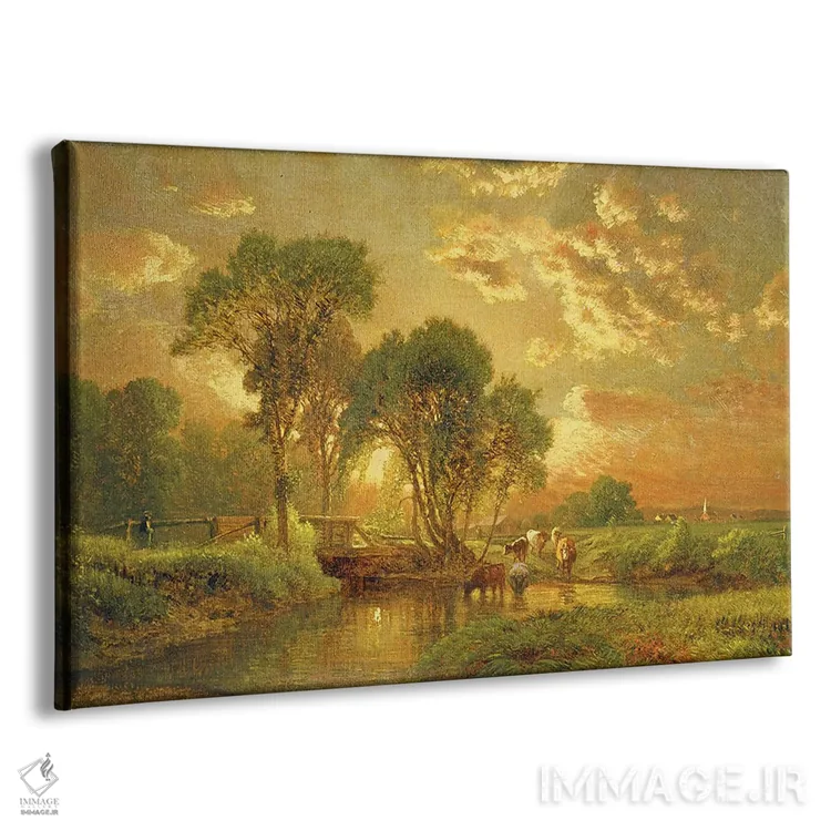 تابلو مدفیلد، ماساچوست (آمریکا) اثر جورج اینس پدر (نقاش چشمانداز آمریکایی) - نمای پرسپکتیو محصول