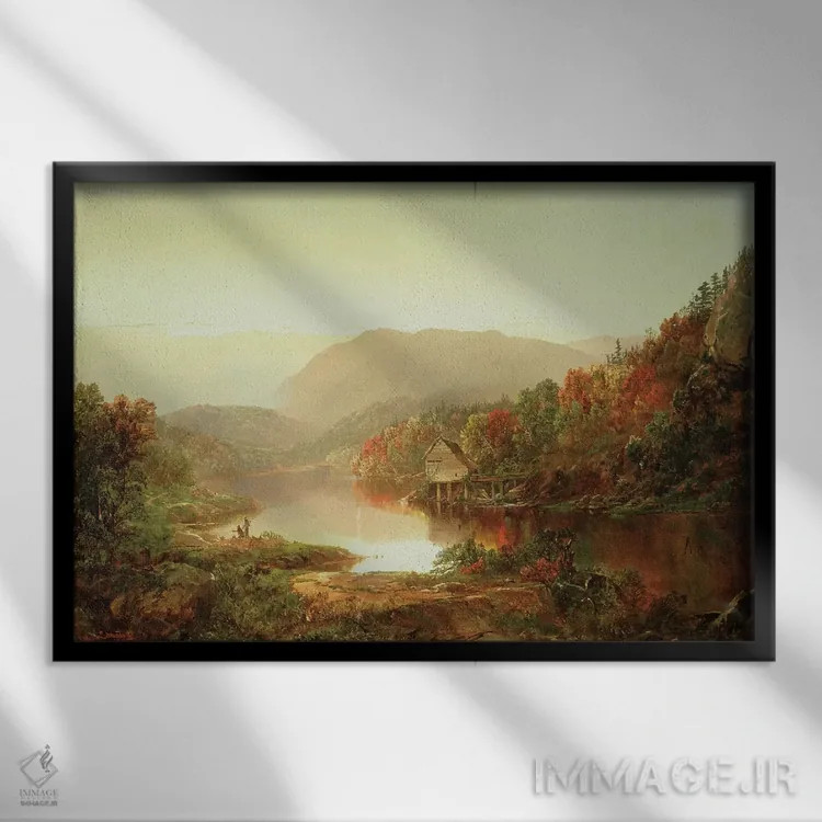 تابلو منظرهای نزدیک گرافتون، ویرجینیای غربی، ۱۸۶۴ اثر ویلیام زونتاگ - نمای قابدار مشکی