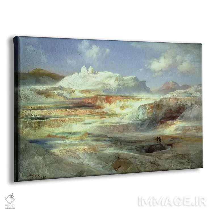 تابلو تراس ژوپیتر، یلواستون، ۱۸۹۳ (آمریکا) اثر توماس موران (نقاش منظره آمریکایی) - نمای پرسپکتیو محصول