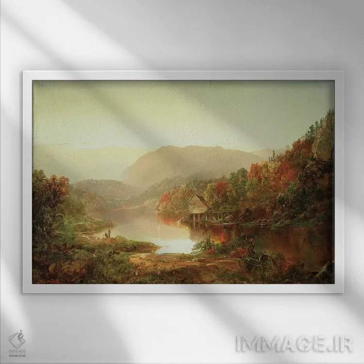 تابلو منظرهای نزدیک گرافتون، ویرجینیای غربی، ۱۸۶۴ اثر ویلیام زونتاگ - نمای قابدار سفید