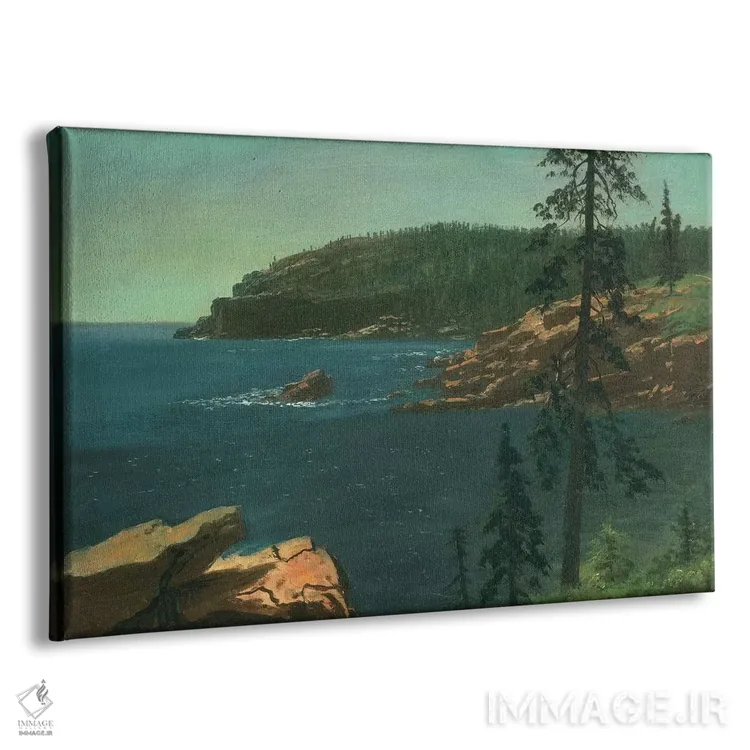 تابلو ساحل کالیفرنیا اثر آلبرت بیرشتات (نقاش منظره آمریکایی) - نمای پرسپکتیو محصول