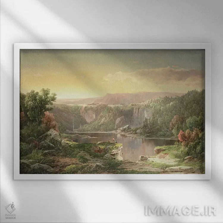 تابلو دریاچه کوهستانی نزدیک پیدمونت، مریلند اثر ویلیام زونتاگ - نمای قابدار سفید