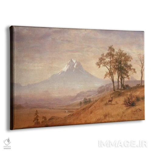 تابلو کوه هود، ۱۸۶۳ اثر آلبرت بیرشتات (نقاش منظره آمریکایی) - نمای پرسپکتیو محصول