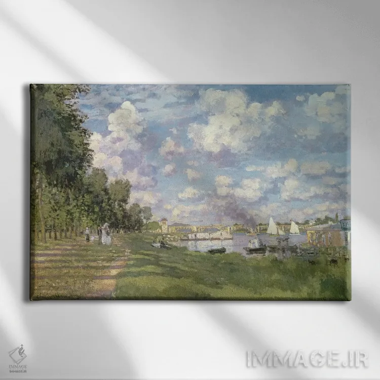 تابلو بندر آرژانتوی، ۱۸۷۲ اثر کلود مونه (نقاش معروف فرانسوی) - نمای روبهرو روی دیوار