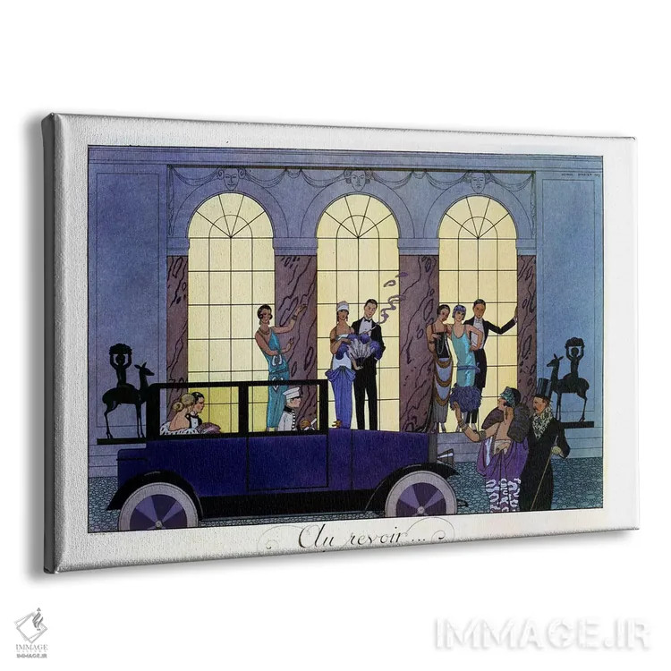 تابلو وداع، حکاکی از آنری ریدل، ۱۹۲۰ (لیتوگرافی) اثر جورج باربیه (طراح و تصویرگر فرانسوی) - نمای پرسپکتیو محصول