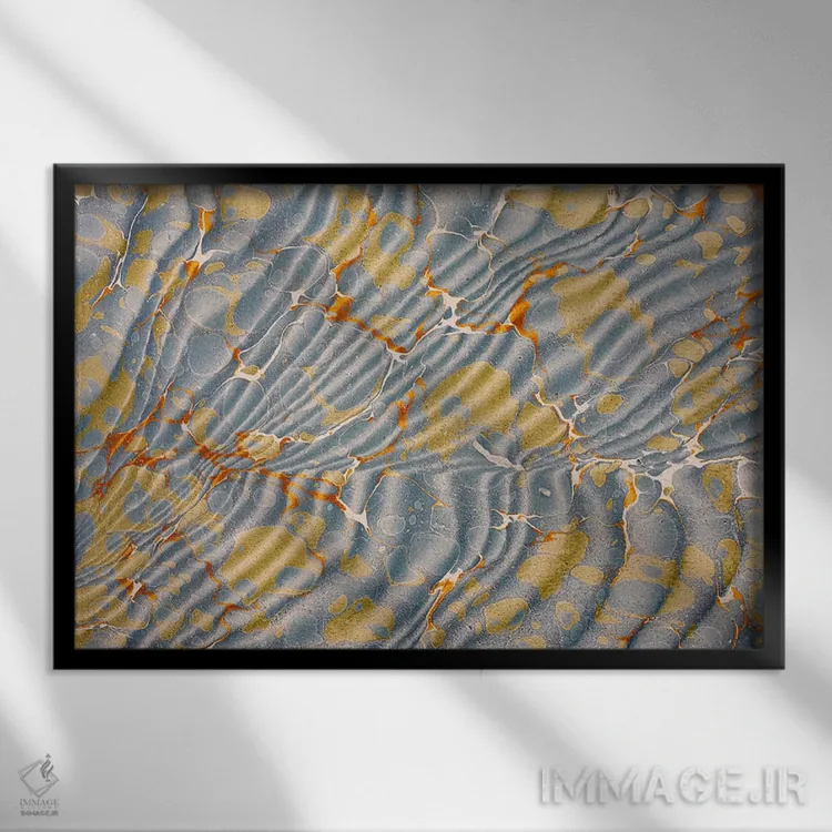 تابلو کاغذ انتهایی تزئینی شماره ۸ اثر مکتب انگلیسی (سبک یا جنبش هنری) - نمای قابدار مشکی