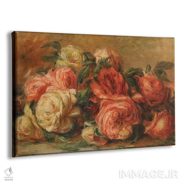 تابلو گلهای رز واگذاشتهشده اثر پیر-اوگوست رنوار - نمای پرسپکتیو محصول