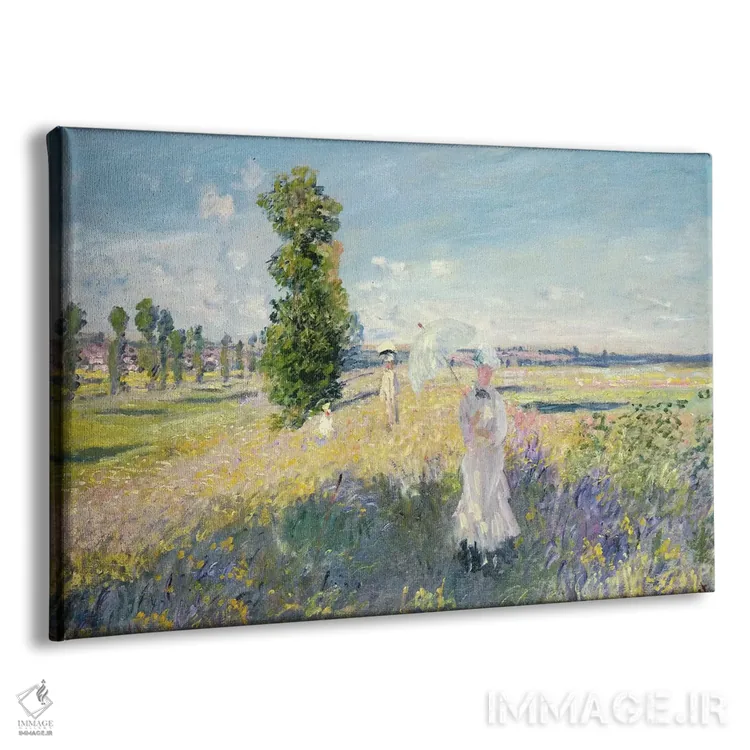 تابلو پیادهروی اثر کلود مونه (نقاش معروف فرانسوی) - نمای پرسپکتیو محصول
