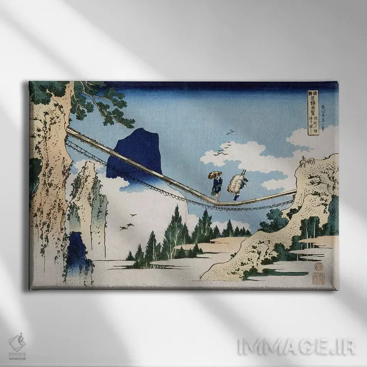 تابلو وزیر تورو، از مجموعه "اشعار چین و ژاپن در آینهٔ زندگی" اثر کاتسوشیکا هوکوسای (نقاش و هنرمند ژاپنی) - نمای روبهرو روی دیوار