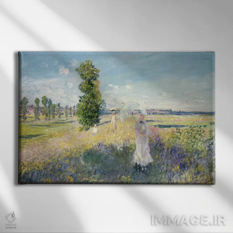 تابلو پیادهروی اثر کلود مونه (نقاش معروف فرانسوی) - نمای روبهرو روی دیوار