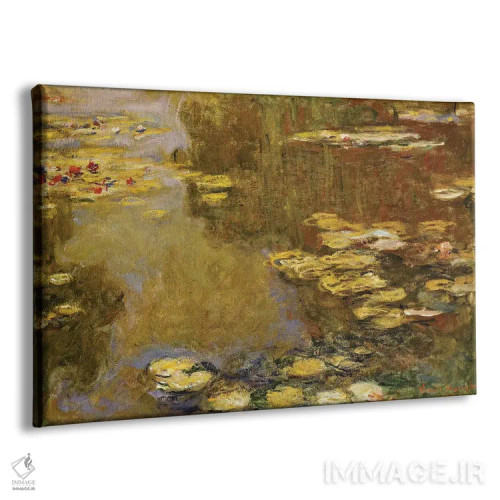 تابلو برکهٔ نیلوفر آبی اثر کلود مونه (نقاش معروف فرانسوی) - نمای پرسپکتیو محصول