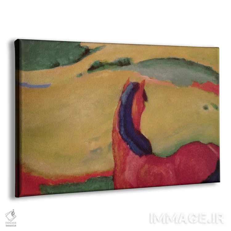 تابلو اسب در منظره، ۱۹۱۰ اثر فرانتس مارک (نقاش اکسپرسیونیست آلمانی) - نمای پرسپکتیو محصول